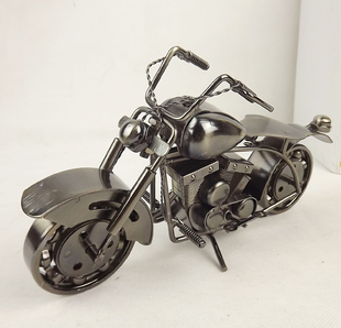 包邮 大号哈雷铁艺摩托车模型摆件 创意软装工艺品摆设男生日礼物