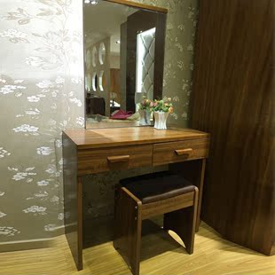 妆台 实木中式 梳妆台卧室现代简约小户型化妆桌组合家具特价包邮