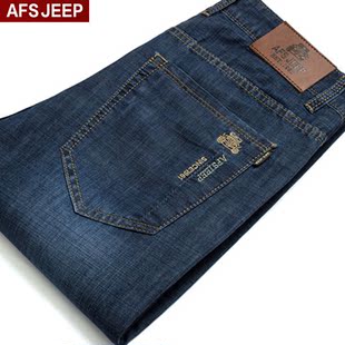 AFS JEEP男士牛仔裤夏季薄款直筒男款商务宽松超薄大码正品男长裤