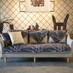 雨朵沙发垫子纯棉布艺美式乡村沙发套组合沙发简约现代四季通用
