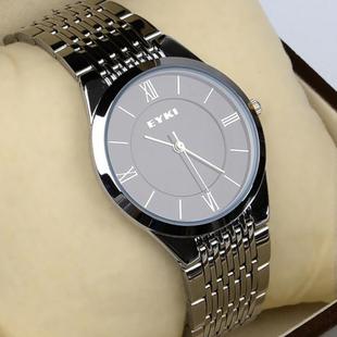 品质男士正品男表女士非机械超薄钢带时装学生韩国腕男款情侣手表