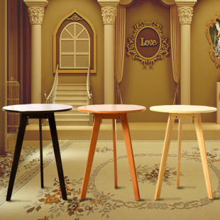现代创意沙发边几边桌客厅简约实木组装三角小茶几圆桌休闲床头桌