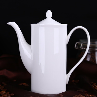 特价 茶壶 咖啡壶 咖啡具伴侣 纯白高档骨瓷定制LOGO店标 包邮