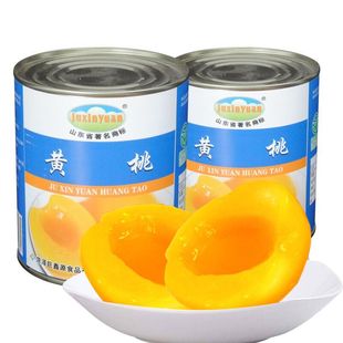 山东菏泽特产正宗水果黄桃对开罐头新鲜大片糖水无添加手工零食