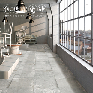 优选复古水泥砖灰色LOFT风格地板砖450×900 阳台仿古砖600×600