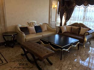 欧式沙发  客厅售楼处别墅样板房沙发组合实木沙发新古典沙发组合