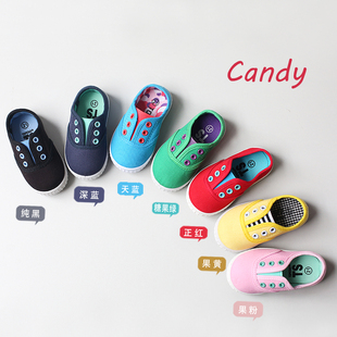 222019一件代发批发招代理 新款糖果色儿童经典帆布鞋平底童鞋子