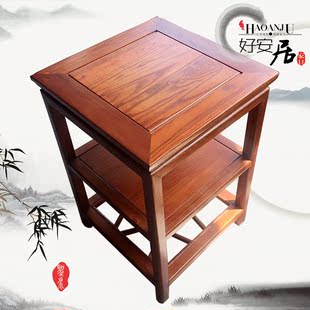 仿古家具客厅简约实木茶几榆木茶台中式时尚小方桌正方形创意茶台