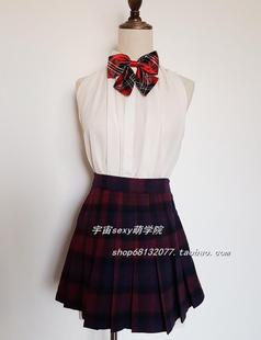 日系少女jk制服裙 学院风百褶裙高腰显腿长半身裙cosplay格子短裙