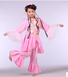 新款儿童爱莲说古典舞女舞台装扇舞排舞表演服古装演出服舞蹈服装