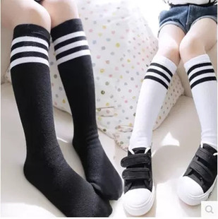 夏款超薄韩版女童中筒白色半腿丝袜儿童长筒棉宝宝过膝高筒袜子