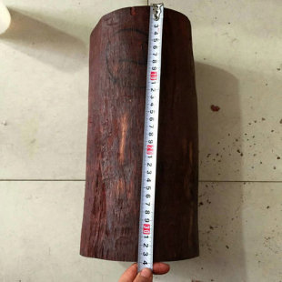 印度小叶紫檀木料一斤600实心圆柱形满金星笔筒大料17.5斤原木材