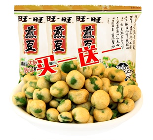 旺仔 旺旺煎豆 105g豌豆休闲小吃零食品坚果炒货青豆炒货旺旺