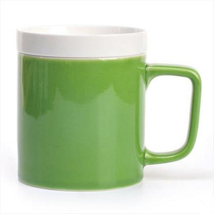 衍盛堂陶瓷带盖马克杯创意带盖过滤水杯 办公室个人茶杯牛奶咖啡