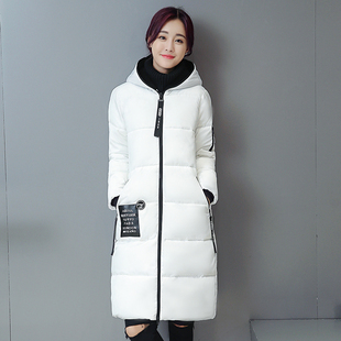 冬装新款韩版中长款棉衣女修身加厚棉袄学生羽绒棉服连帽大码外套