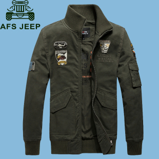 秋冬AFS JEEP战地吉普外套立领夹克军旅工装大码修身户外飞行员