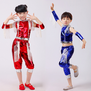 新款六一儿童演出服装幼儿现代舞爵士舞街舞表演服男女童舞蹈服饰