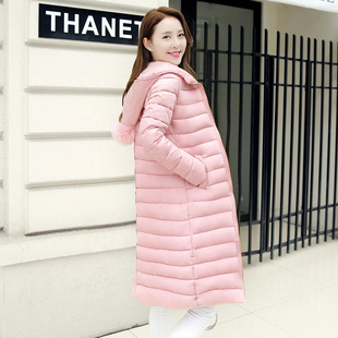 冬季韩版棉衣女中长款修身羽绒棉服外套大码女装连帽时尚加厚棉袄