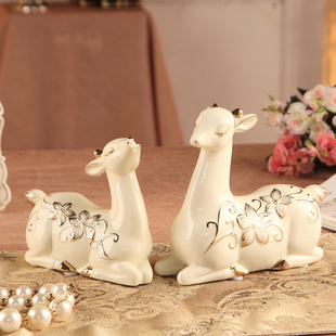 欧式陶瓷动物装饰品 高档家具家居摆件客厅工艺品 结婚乔迁礼物
