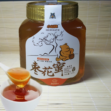 原蜜枣花蜂蜜天然纯农家自产秦岭深山野生土蜂蜜自然成熟500g