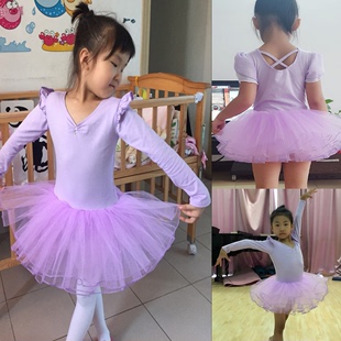 韩版儿童芭蕾舞裙蓬蓬纱裙舞蹈演出服装幼女合唱服练功服2016新款