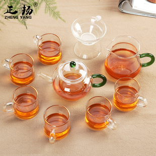 玻璃功夫茶具加厚耐热玻璃茶壶 玻璃茶具套装花茶壶套装茶壶过滤