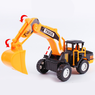 【天天特价】惯性工程车儿童玩具男孩挖土机挖掘机推土机模型玩具