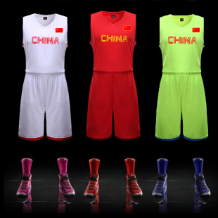 中国队篮球服套装定制 训练队服团购 美国梦十二速干球衣印字号