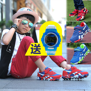 新款春秋季男童休闲小学生男孩8-10岁儿童跑步鞋透气中大童运动鞋