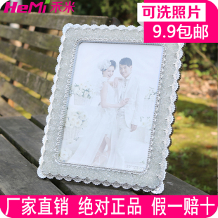 禾米品牌相框：铂晶 欧式创意婚纱摆台韩式结婚照儿童照相框包邮