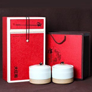 大红袍禅茶武夷岩茶木礼盒装高档陶瓷罐浓香肉桂水仙散装过节送礼