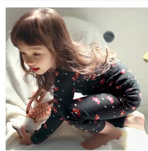 女童内衣套装2016新款韩版卡通儿童家居服纯棉春秋装宝宝长袖睡衣