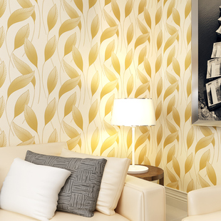 现代简约3D立体壁纸 曲线层叠叶子客厅卧室满紫色隔热防霉墙纸