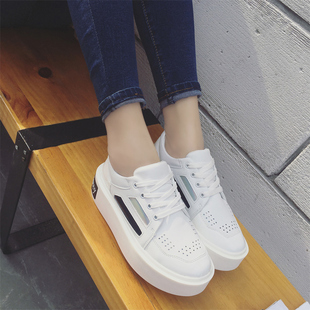 2016秋季新款增高白色板鞋女休闲鞋韩版运动鞋女跑步鞋
