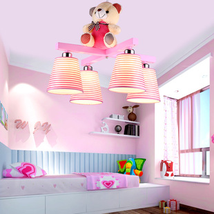 儿童灯具卧室男女孩小熊猫房间幼儿园灯饰led卡通灯儿童房吸顶灯