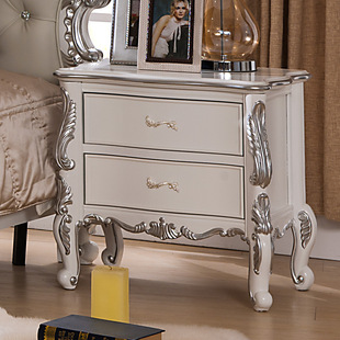 欧式床头柜 美式古典家具 法式实木简约床头柜 三包到家