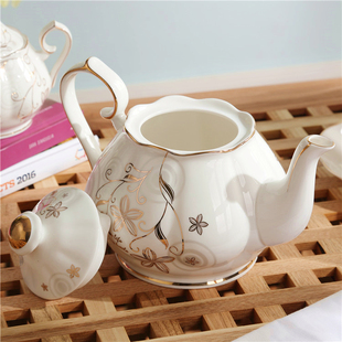 骨瓷咖啡壶欧式茶具 英式下午花茶壶家用陶瓷冷水壶大容量冲茶器