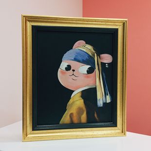 【冷兔遇见名画】油画系列 复刻画 限量发售