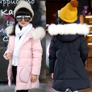 2016新款儿童羽绒服女童韩版中长款中大童冬装加厚羽绒服外套特价
