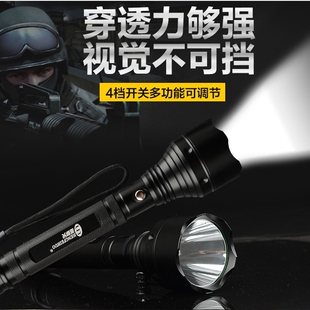 【天天特价】手电筒强光可充电远射超亮家用探照灯远程户外聚光灯