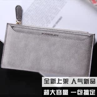 织彩箱包 2016新品韩版女包 钱包女长款两折搭扣手拿包钱夹多卡位